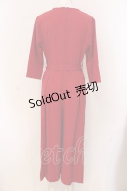 画像3: 【SALE】NieR CLOTHING / NieR BURGUNDY オールインワン  レッド O-25-05-17-007-PU-OP-IG-ZT155