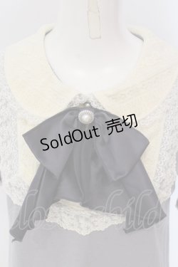 画像2: axes femme / リボンタイ半袖プルオーバー M グレー O-25-05-17-075-AX-TO-OW-OS