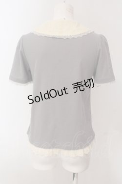 画像3: axes femme / リボンタイ半袖プルオーバー M グレー O-25-05-17-075-AX-TO-OW-OS
