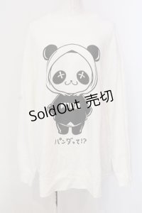 NieR Clothing / パンダって！？トレーナー 2XL ホワイト O-25-05-17-008-PU-TO-IG-OS