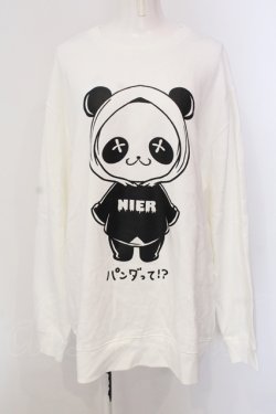 画像1: NieR Clothing / パンダって！？トレーナー 2XL ホワイト O-25-05-17-008-PU-TO-IG-OS