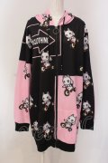 NieR Clothing / BICYCLE ZIP PARKA パーカー  ピンク×ブラック O-25-05-17-009-PU-TO-IG-OS