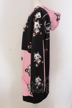 画像2: NieR Clothing / BICYCLE ZIP PARKA パーカー  ピンク×ブラック O-25-05-17-009-PU-TO-IG-OS