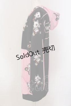 画像2: NieR Clothing / BICYCLE ZIP PARKA パーカー  ピンク×ブラック O-25-05-17-009-PU-TO-IG-OS