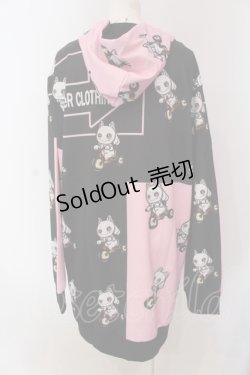 画像3: NieR Clothing / BICYCLE ZIP PARKA パーカー  ピンク×ブラック O-25-05-17-009-PU-TO-IG-OS