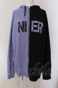 NieR Clothing / two-tone ZIP PARKA【NieR WING】 パーカー  パープル×ブラック O-25-05-17-010-PU-TO-IG-OS