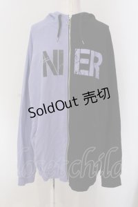 NieR Clothing / two-tone ZIP PARKA【NieR WING】 パーカー  パープル×ブラック O-25-05-17-010-PU-TO-IG-ZT212