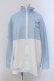 画像1: NieR Clothing / BICOLORハイネックジャージ【BLUE】  サックス×ホワイト O-25-05-17-011-PU-TO-IG-OS (1)