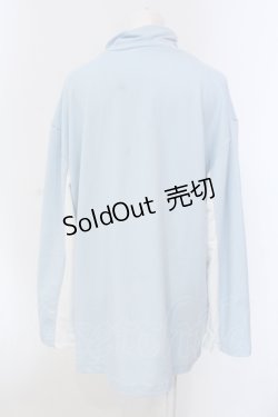 画像4: 【SALE】NieR CLOTHING / BICOLORハイネックジャージ【BLUE】  サックス×ホワイト O-25-05-17-011-PU-TO-IG-ZT211