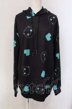 画像1: NieR Clothing / 総柄PULLOVER PARKA【シエル】パーカー  ブラック O-25-05-17-015-PU-TO-IG-OS