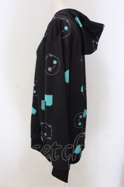 画像2: NieR Clothing / 総柄PULLOVER PARKA【シエル】パーカー  ブラック O-25-05-17-015-PU-TO-IG-OS