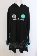 NieR Clothing / シエルなりきりBRAID×WIDE SLEEVE PARKA【猫耳付き】 パーカー  ブラック×グリーン O-25-05-17-016-PU-TO-IG-OS