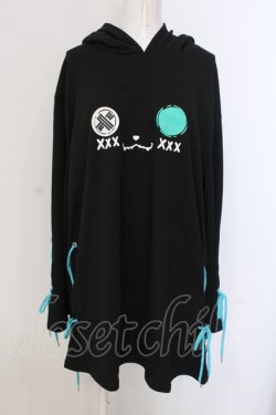 画像1: NieR Clothing / シエルなりきりBRAID×WIDE SLEEVE PARKA【猫耳付き】 パーカー  ブラック×グリーン O-25-05-17-016-PU-TO-IG-OS