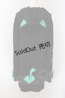 画像3: NieR Clothing / シエルなりきりBRAID×WIDE SLEEVE PARKA【猫耳付き】 パーカー  ブラック×グリーン O-25-05-17-016-PU-TO-IG-ZT211