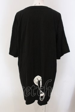 画像2: NieR Clothing / ミケFACE BIG CUTSEW  ブラック O-25-05-17-017-PU-TS-IG-OS