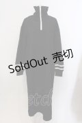 NieR Clothing / LOGO ZIPPER UNISEX LONGワンピース【ポケット付き】  ブラック O-25-05-17-020-PU-OP-IG-OS