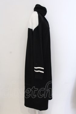 画像2: NieR Clothing / LOGO ZIPPER UNISEX LONGワンピース【ポケット付き】  ブラック O-25-05-17-020-PU-OP-IG-OS