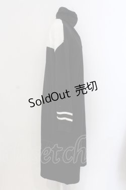 画像2: NieR Clothing / LOGO ZIPPER UNISEX LONGワンピース【ポケット付き】  ブラック O-25-05-17-020-PU-OP-IG-OS