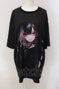NieR Clothing / HALF SLEEVE BIG CUTSEW【MODEST】 Tシャツ  ブラック O-25-05-17-022-PU-TO-IG-OS