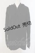NieR Clothing / ラメプリントパーカー  ブラック×レッド O-25-05-17-024-PU-TO-IG-ZT0625A