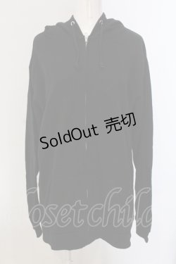 画像1: NieR Clothing / ラメプリントパーカー  ブラック×レッド O-25-05-17-024-PU-TO-IG-ZT0625A