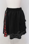 NieR Clothing / 2WAY SKIRT【RED CHECKERED】  ブラック×レッド O-25-05-17-026-PU-SK-IG-OS