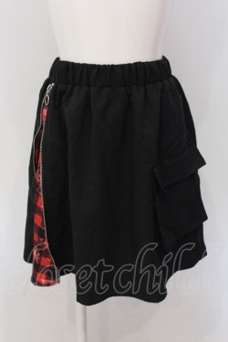 画像1: NieR Clothing / 2WAY SKIRT【RED CHECKERED】  ブラック×レッド O-25-05-17-026-PU-SK-IG-OS