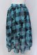 画像2: NieR Clothing / CHECKERED SHEER SKIRT シエル シエル  ブルーグリーン O-25-05-17-027-PU-SK-IG-OS (2)