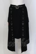 NieR Clothing / Dカン&ハトメ付きASYMMETRY SKIRT  ブラック O-25-05-17-028-PU-SK-IG-OS