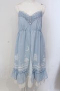 axes femme / ムーンキャットキャミワンピース M サックス O-25-05-17-031-AX-OP-OW-OS