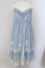 axes femme / ムーンキャットキャミワンピース M サックス O-25-05-17-031-AX-OP-OW-OS