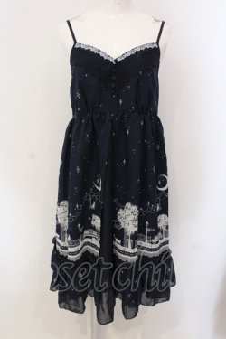 画像1: axes femme / ムーンキャットキャミワンピース M ネイビー O-25-05-17-034-AX-OP-OW-OS