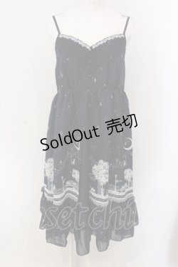 画像1: axes femme / ムーンキャットキャミワンピース M ネイビー O-25-05-17-034-AX-OP-OW-OS