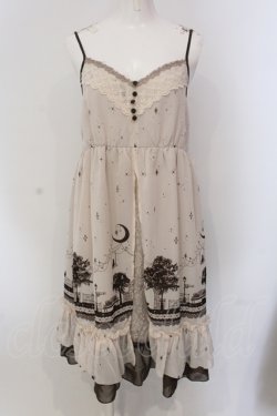 画像1: axes femme / ムーンキャットキャミワンピース M キナリ O-25-05-17-035-AX-OP-OW-OS