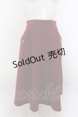 FA（Fi.n.t） / シーリングスタンプ釦フラップポケットフレアースカート  アカ O-25-05-18-041-LO-SK-IG-ZT227