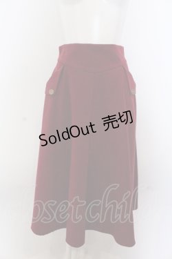 画像1: FA（Fi.n.t） / シーリングスタンプ釦フラップポケットフレアースカート  アカ O-25-05-18-041-LO-SK-IG-ZT227