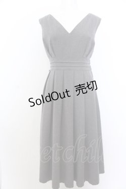 画像1: an another angelus / Vネックバックリボンワンピース  グレー O-25-05-18-043-CA-OP-IG-OS