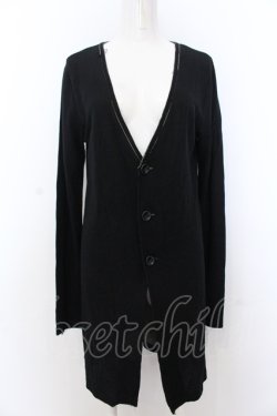 画像1: BPN FOR MEN / カットオフカーディガン M ブラック O-25-05-18-051-GO-TO-OW-OS
