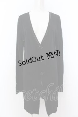 画像1: BPN FOR MEN / カットオフカーディガン M ブラック O-25-05-18-051-GO-TO-OW-OS