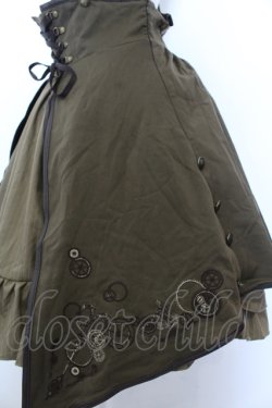 画像2: Amavel / Steampunk Gearレイヤードスカート F カーキグリーン O-25-05-18-052-CA-SK-OW-OS