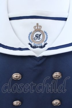 画像2: Amavel / School Check Setup風セーラーワンピース F アオ O-25-05-18-053-CA-OP-OW-OS