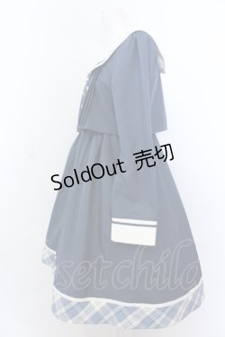 画像3: Amavel / School Check Setup風セーラーワンピース F アオ O-25-05-18-053-CA-OP-OW-OS
