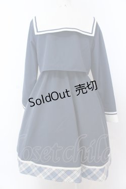 画像4: Amavel / School Check Setup風セーラーワンピース F アオ O-25-05-18-053-CA-OP-OW-OS