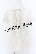 axes femme / トランプJQフリルブラウス M キナリ O-25-05-18-059-AX-BL-OW-OS