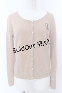 axes femme / フレーム刺繍入りカーディガン M サーモン O-25-05-18-061-AX-TO-OW-ZT118