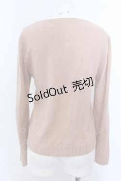 画像3: axes femme / フレーム刺繍入りカーディガン M サーモン O-25-05-18-061-AX-TO-OW-ZT118