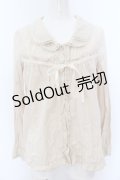 axes femme / ダブルカラー梯子レースブラウス M キナリ O-25-05-18-062-AX-BL-OW-OS