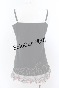 画像2: axes femme / 総レース・立体お花付きキャミソール M クロ O-25-05-18-066-AX-TO-OW-OS
