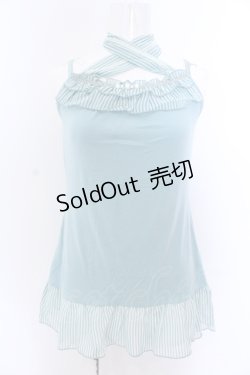 画像1: axes femme / ストライプシフォンリボンキャミソール M ミントグリーン O-25-05-18-067-AX-TO-OW-OS