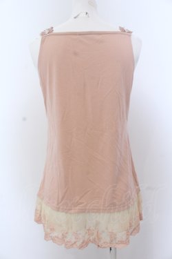 画像2: axes femme / 胸元＆肩デザインロングタンク M ピンクベージュ O-25-05-18-068-AX-TO-OW-OS